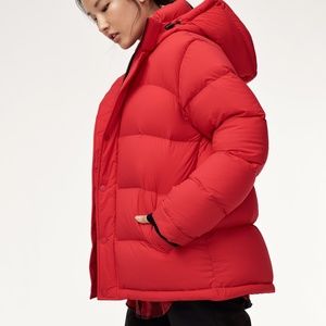 ARITZIA THE SUPER PUFF Jacket in Red